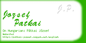 jozsef patkai business card
