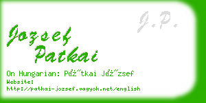 jozsef patkai business card